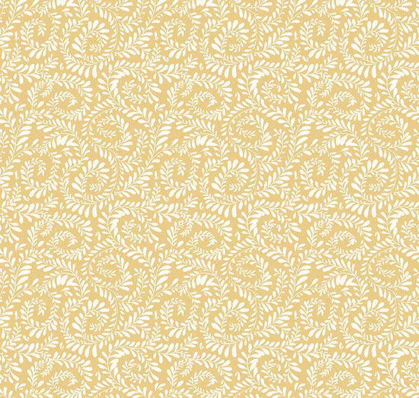 Sunflower Whispers Ferns Yellow Fabric