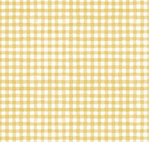 Sunflower Whispers Gingham Yellow Fabric