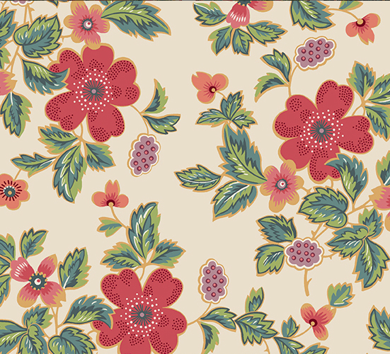 Rambling Rose Rambling Rose Ivory Fabric