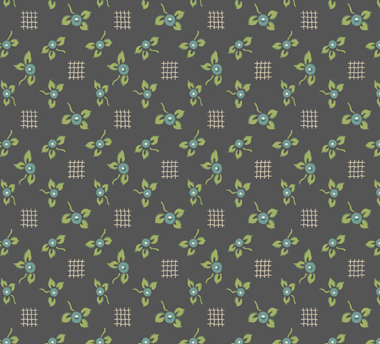 Rambling Rose Fruity Charcoal Fabric