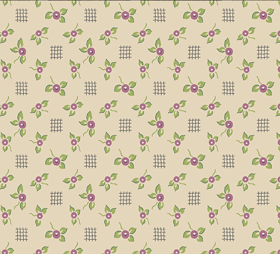 Rambling Rose Fruity Cream Plum Fabric