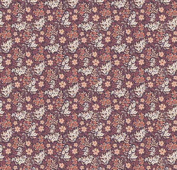 Evening on the Prairie Ditsy Floral Purple Fabric