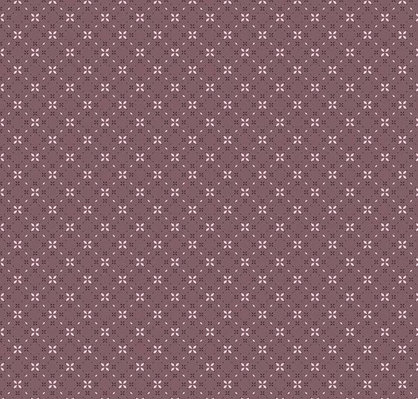 Evening on the Prairie Geo Floral Grape Fabric