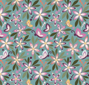 Juju's Petals Main Teal Fabric