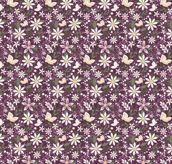 Juju's Petals Dance Purple Fabric
