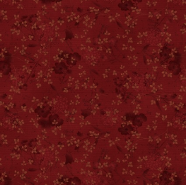 Flossie's Flowers Mixed Media Red Fabric