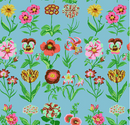 Kaffe Fassett Collective February 2025 Flower Studies Blue Fabric