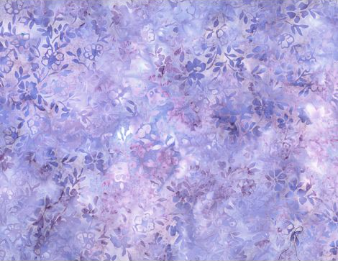Moonshadow Daisies and Vines Light Purple Batik Fabric