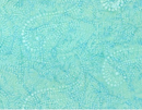 Moonshadow Dotty Swirls Aqua Batik Fabric