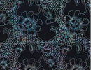 Moonshadow Tropical Floral Black Batik Fabric