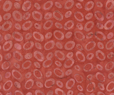JDJ - Coral Beach Ovals Coral Fabric