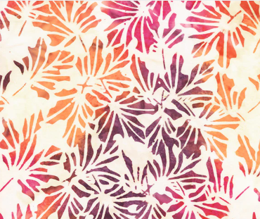 JDJ - Coral Beach Maple Leaves Reef Fabric