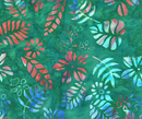 JDJ - Heart to Heart Tropical Leaves Wintergreen Fabric