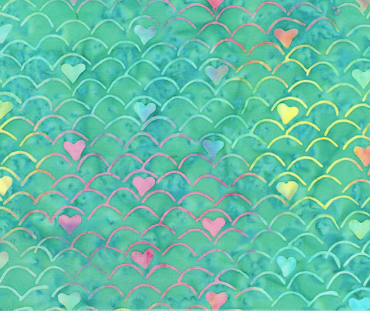 JDJ - Heart to Heart Hearts Mint Fabric