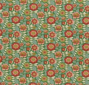 Wallflower Beverly Green Fabric