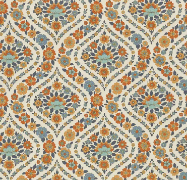 Wallflower Bianca Blue Fabric