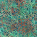 Serenity Round and Round Multi Red Green Teal Brown Fabric