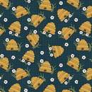 Prairie Chicks Prairie Hive Dark Blue Fabric
