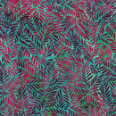 Tropical Bliss Mini Tossed Leaves Teal Aqua Fabric