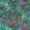 Tropical Bliss Palm Cluster Teal Bermuda Fabric