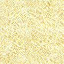 Tropical Bliss Mini Tossed Leaves White Fabric