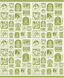 Buon Natale Christmas Cards Panel 18" x 44" Panels Silhouettes