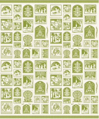Buon Natale Christmas Cards Panel 18" x 44" Panels Silhouettes