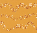 For My Boys Milo Music Notes Honey Fabric