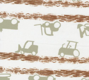 For My Boys Oliver Trucks Cream Fabric