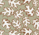 For My Boys Oliver Leaves Sage Fabric