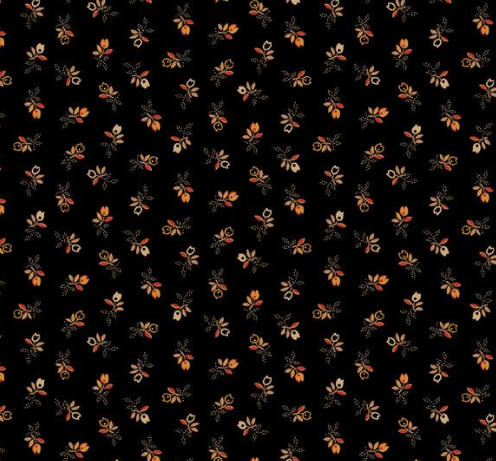 Cheddar & Coal III Tulips Black Fabric
