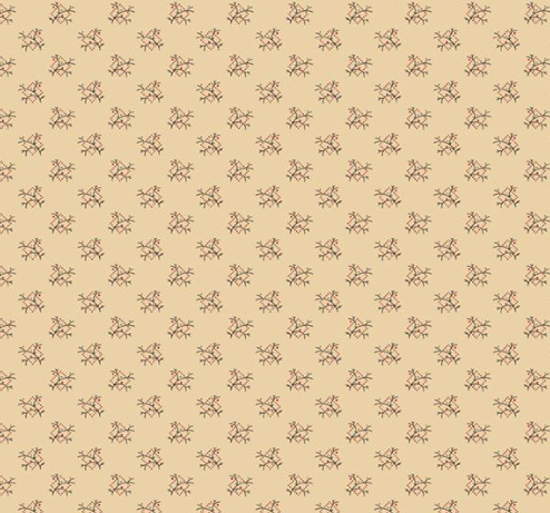 Cheddar & Coal III Twigs Cream Fabric