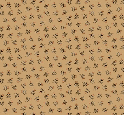 Cheddar & Coal III Berries Beige Fabric