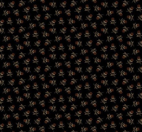 Cheddar & Coal III Berries Black Fabric