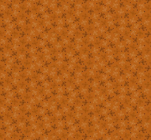 Cheddar & Coal III Leaves Cheddar Fabric