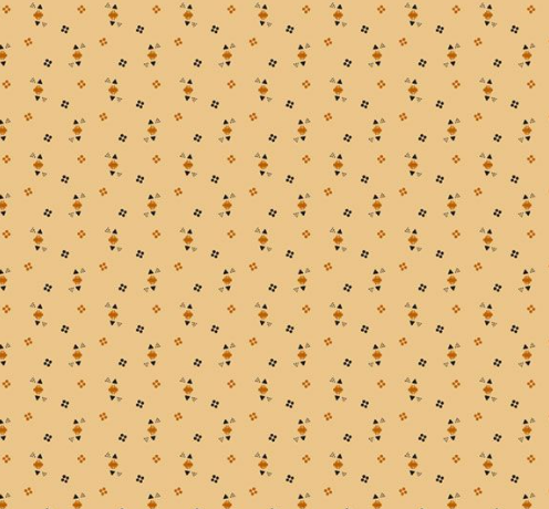 Cheddar & Coal III Triangle Dots Cream Fabric