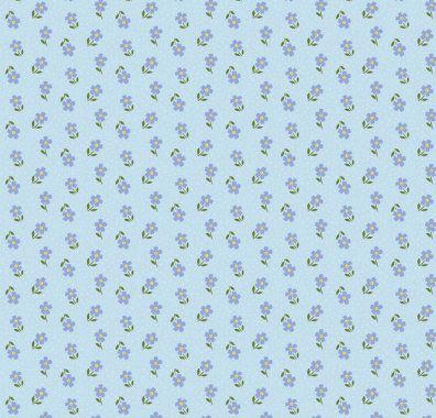 Little Darlin' Ditsy Blue Fabric