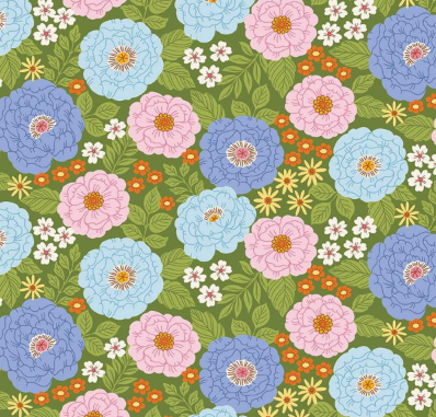 Little Darlin' Main Green Fabric