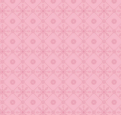 Little Darlin' Folk Tile Pink Fabric
