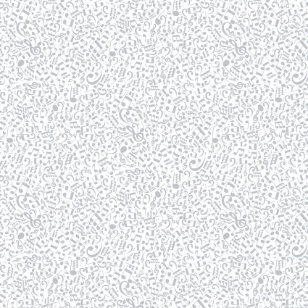 Quilter's Flour VI Musical Notes White on White Fabric