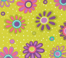 Pick Me Flower Power Lime Fabric