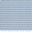 Blue Blooms and Threads White