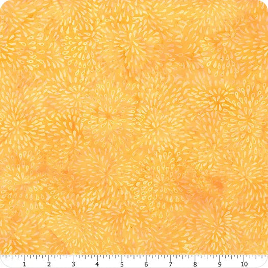 Island Batik Full Bloom Light & Dark Orange Marigold Yardage