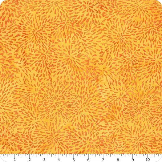 Island Batik Full Bloom Light to Dark Orange Marigold Yardage