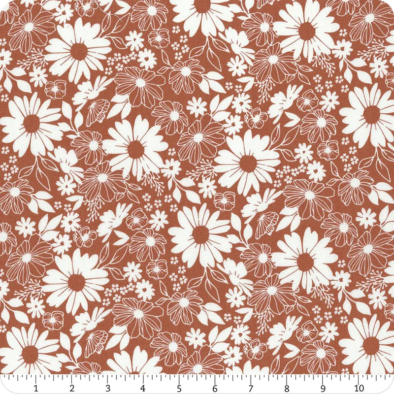 Wilmington Prints Juliette Coral Floral Toile Yardage