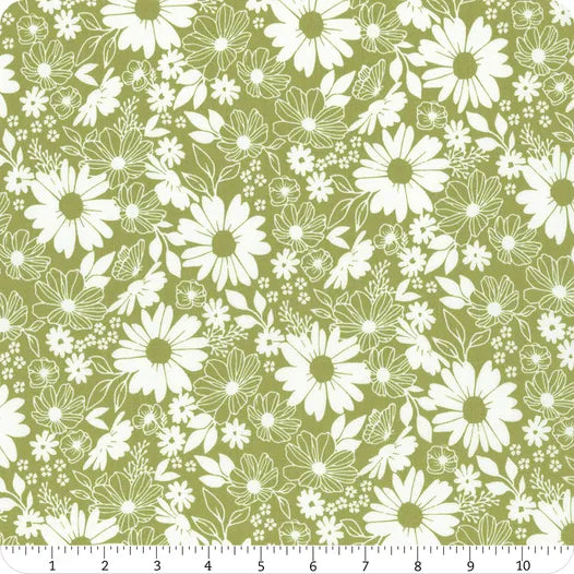 Wilmington Prints Juliette Green Floral Toile Yardage