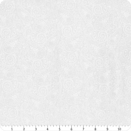 Wilmington Prints Juliette White on White Paisley Yardage