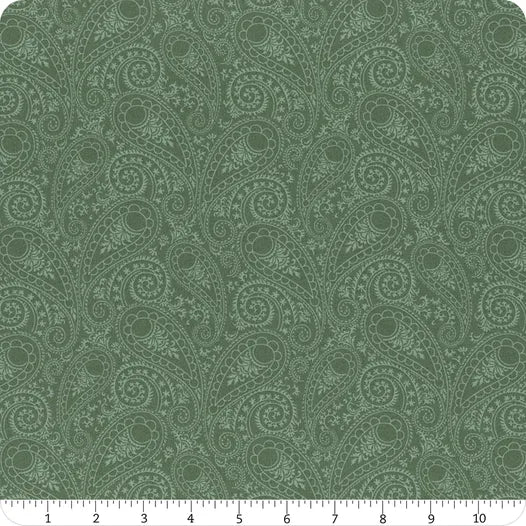 Wilmington Prints Juliette Teal Paisley Yardage